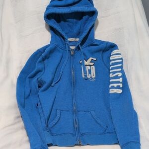 Hollister Blue Zip-Up Hoodie